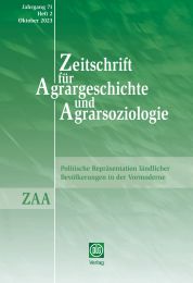 Zeitschrift für Agrargeschichte und Agrarsoziologie 2/2023